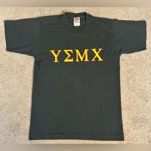 USMC US Marine Corps Greek Fraternity T-Shirt Medium Black